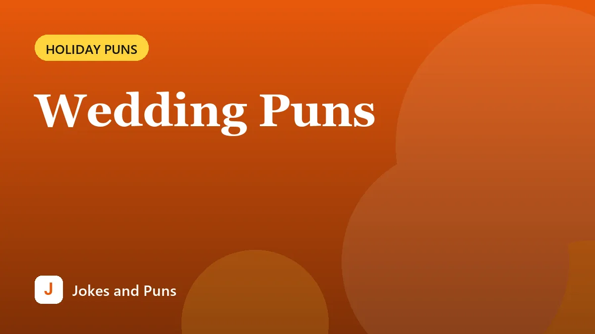 Wedding Puns