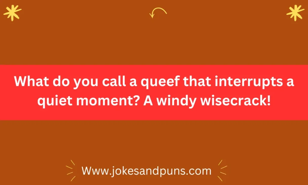 What do you call a queef that interrupts a quiet moment_ A windy wisecrack!