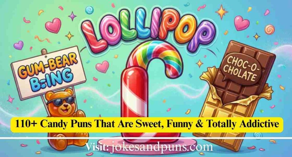 more than 110 Candy Puns & jokes