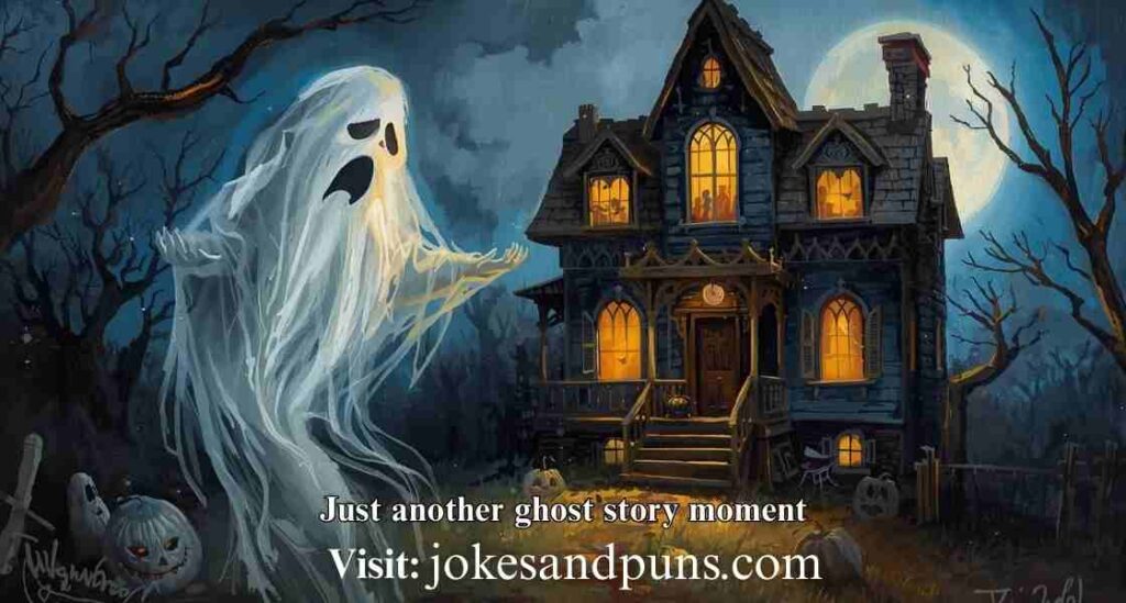 Funny Ghost Puns for Halloween Captions